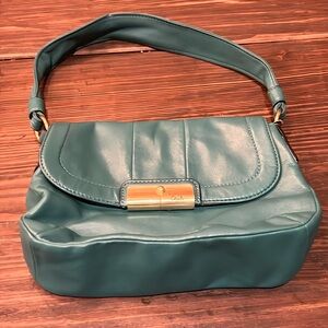 Coach purse - greenish/blue color